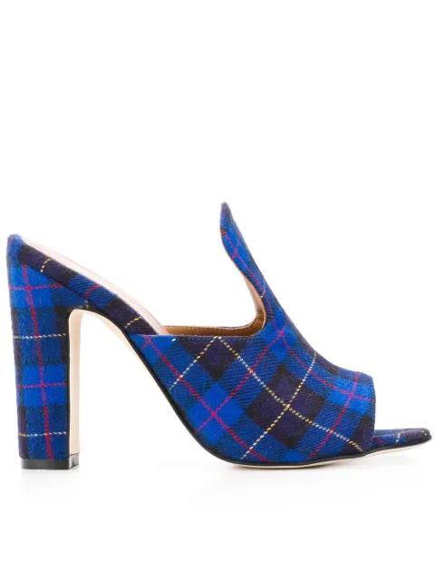 tartan plaid mules