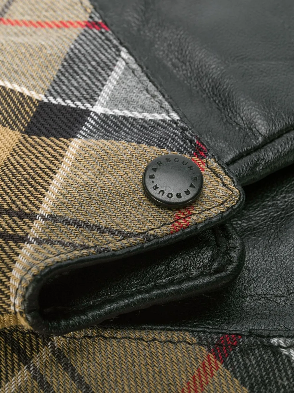 Barbour Handschoenen met geruite voering Zwart