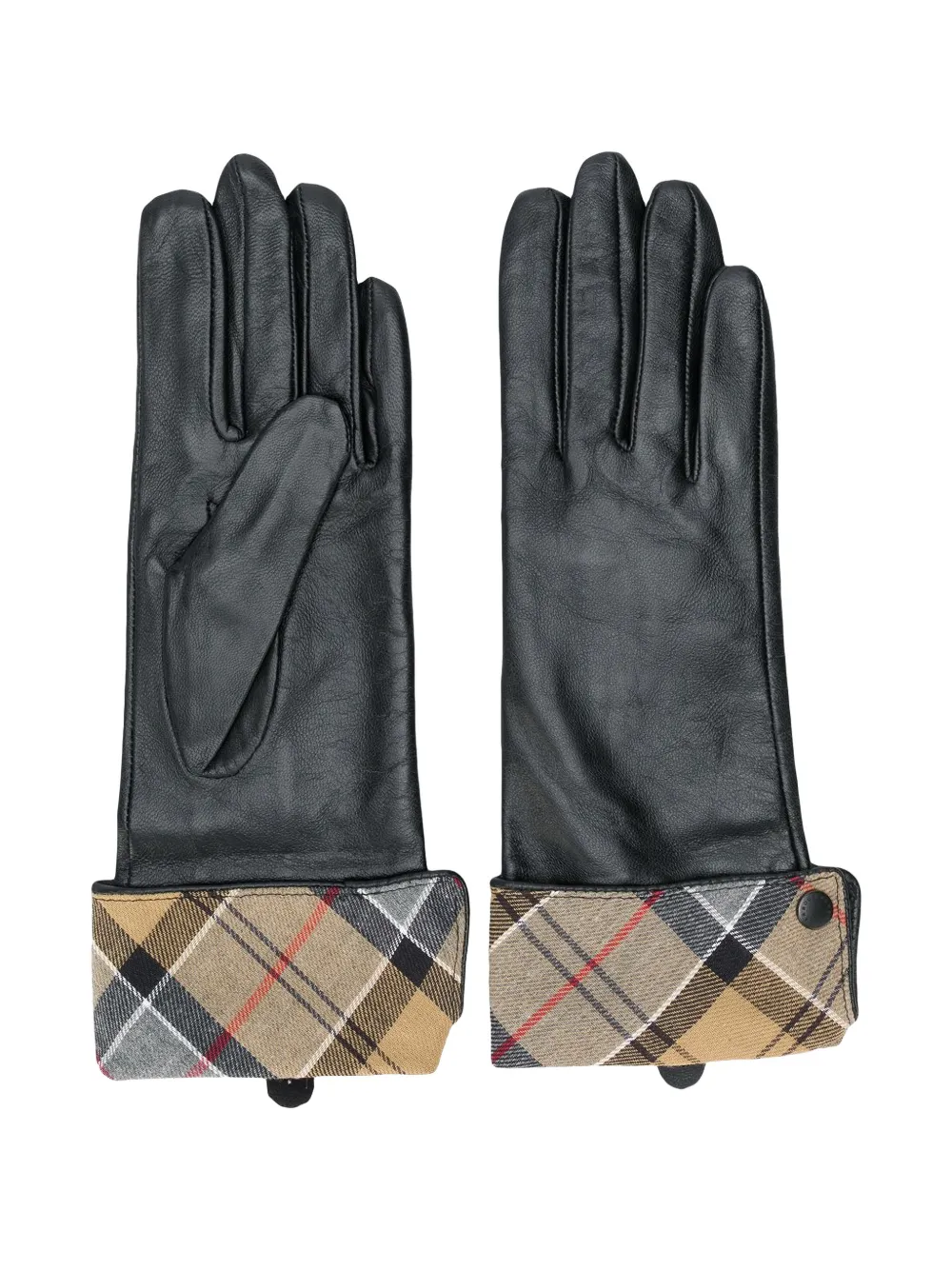 Barbour Handschoenen met geruite voering Zwart
