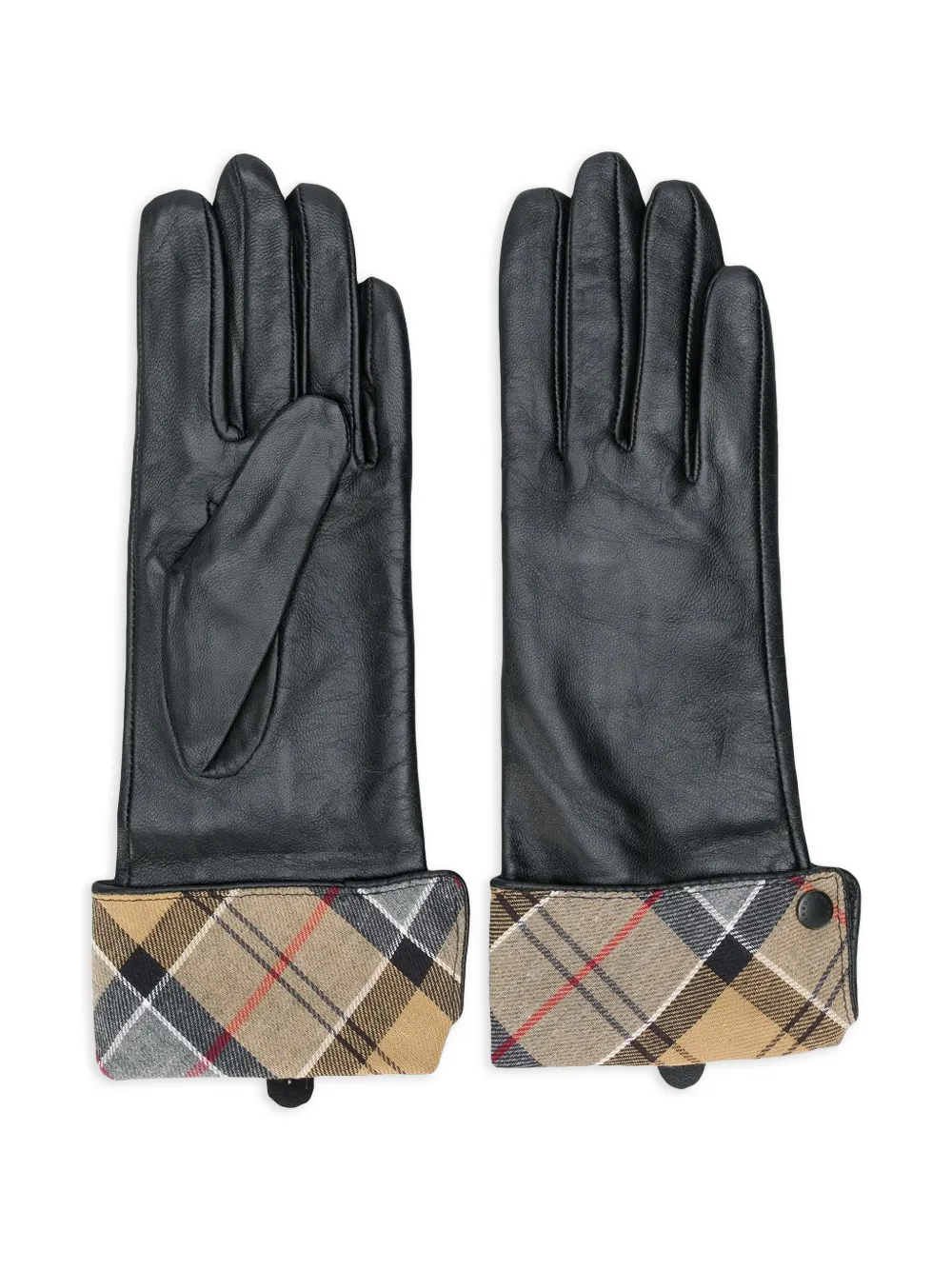 Barbour Handschuhe mit Karofutter - Schwarz