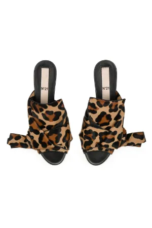 leopard mules with bow