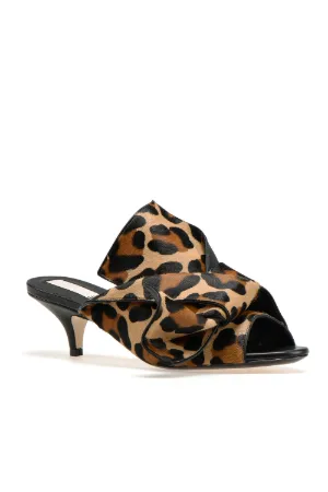 leopard-print bow mules in a217 | N°21 | Official Online Store