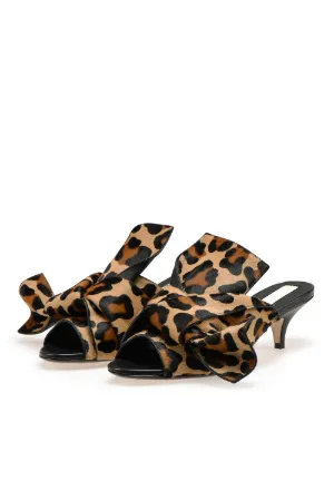 leopard mules with bow
