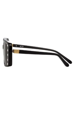 crystal-embellished square sunglasses
