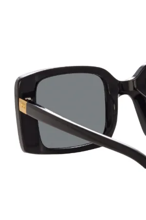 crystal-embellished square sunglasses
