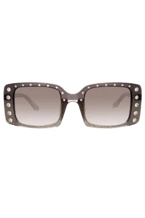 Crystal-Embellished Square Sunglasses