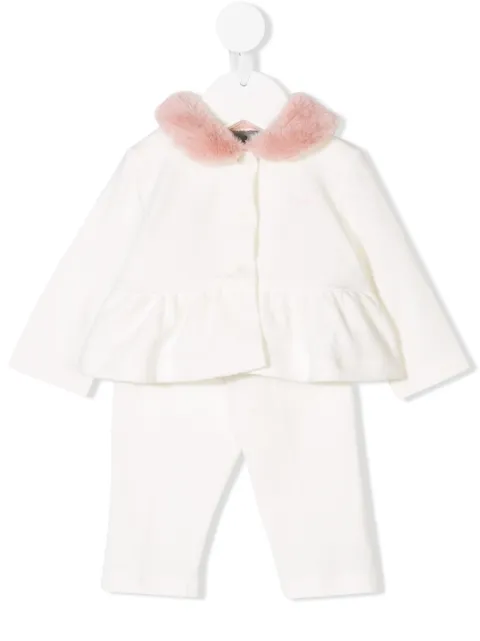 faux fur tracksuit