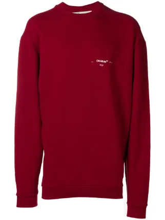 Off White Chest Logo Sweatshirt Farfetch Off White Chest Logo Sweatshirt