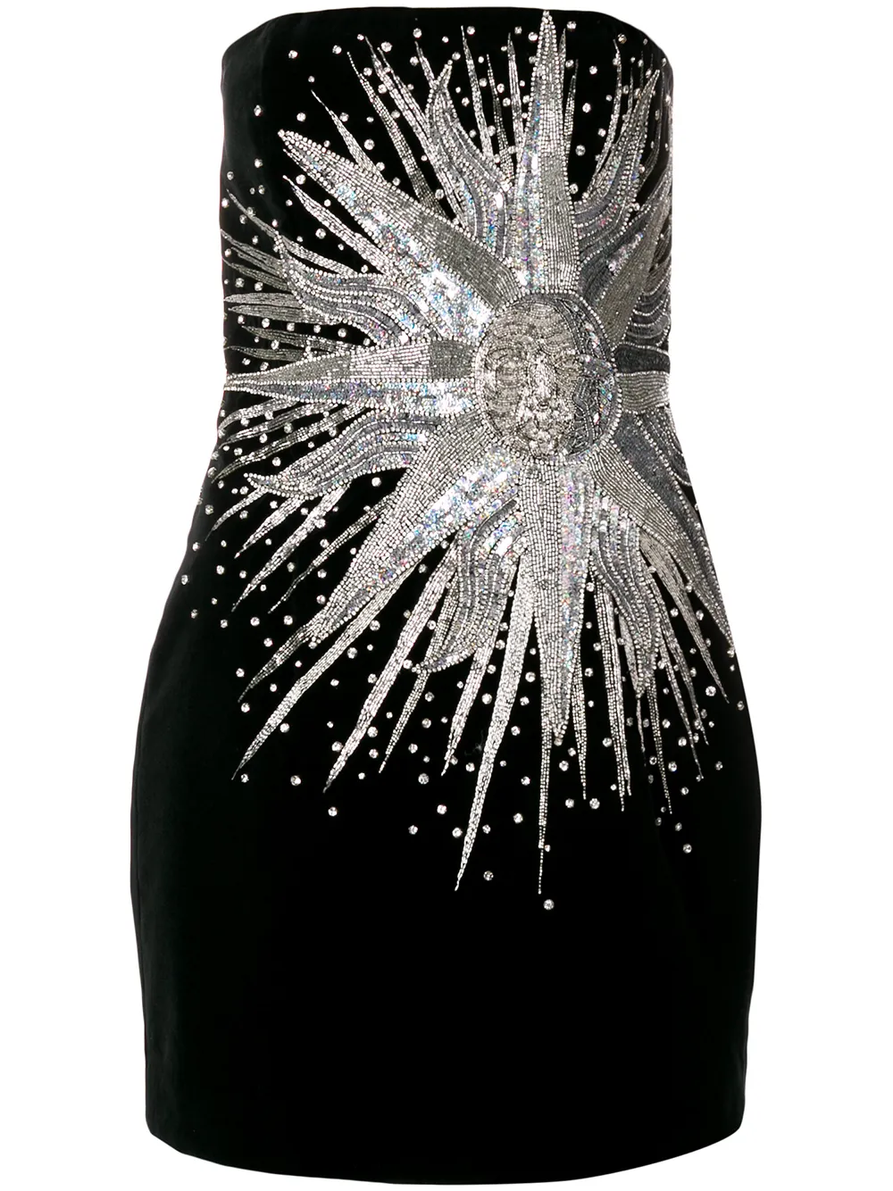 Balmain sun sequin mini dress | Black | Image 1