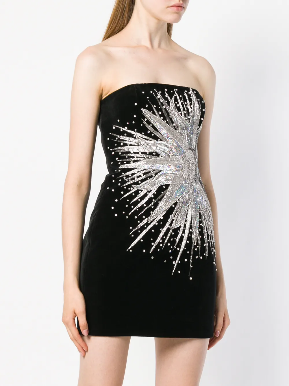 Balmain sun sequin mini dress Zwart