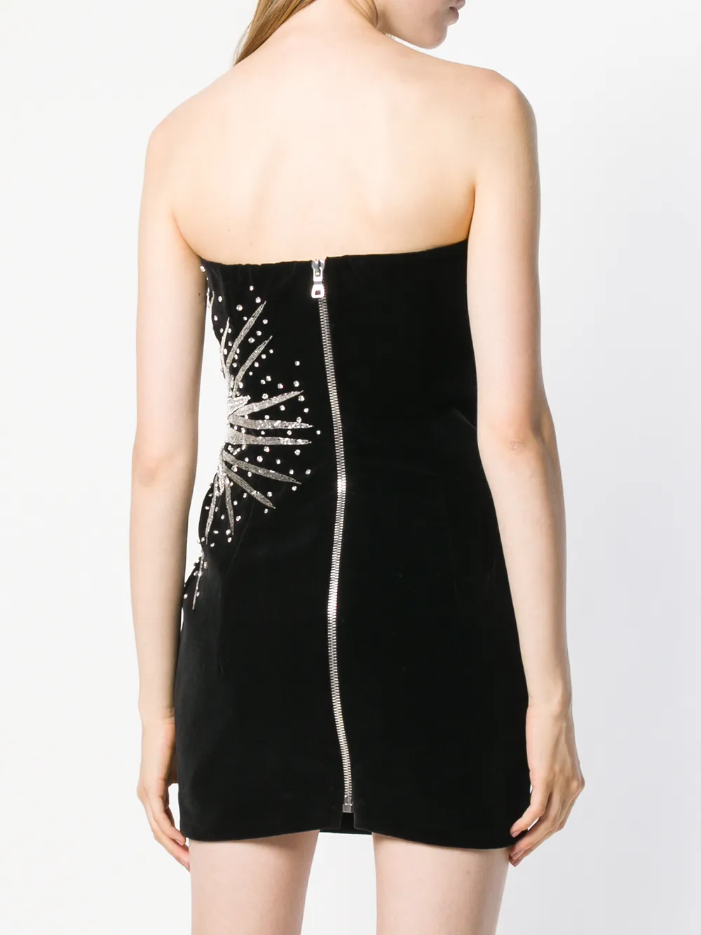 Balmain sun sequin mini dress Zwart