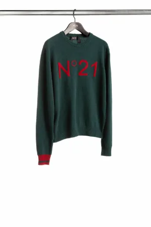 Logo-Intarsia Virgin-Wool Sweater