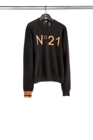 Logo-Intarsia Virgin-Wool Sweater