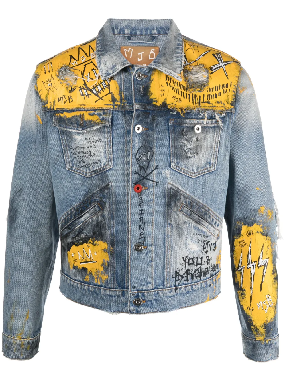 MJB Marc Jacques Burton MPAXIII graphic-print denim jacket | Blue | Image 1