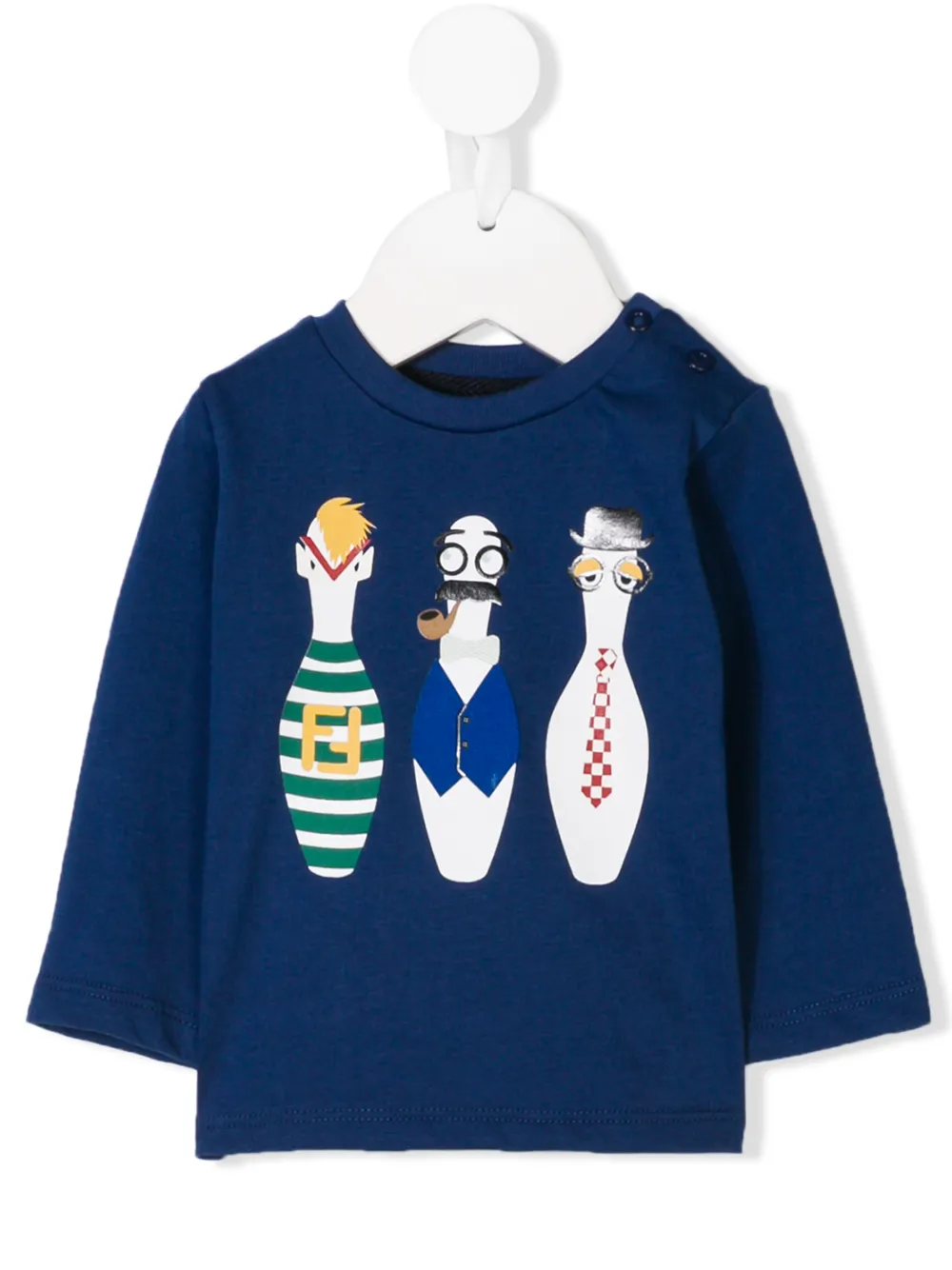 Fendi Kids футболка с длинными рукавами и принтом Fendi Kids футболка с длинными рукавами и принтом