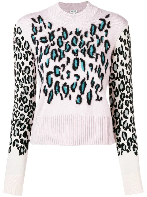 kenzo leopard sweater