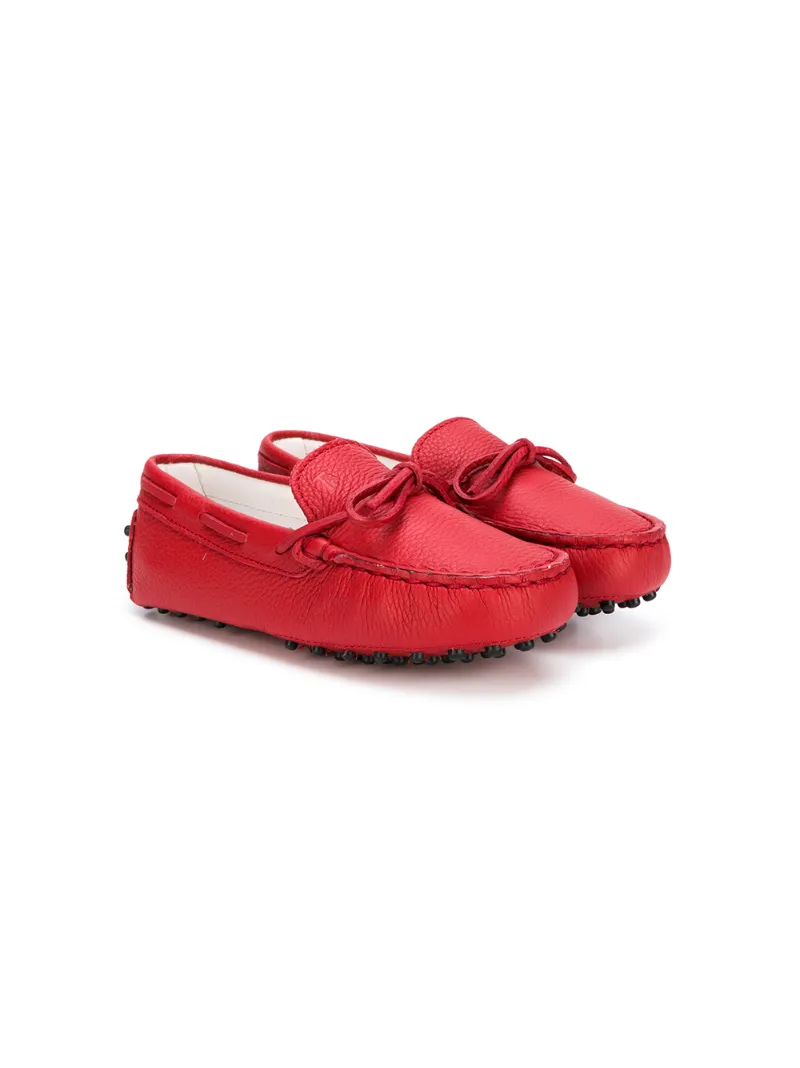 Tods Kids tie front loafers