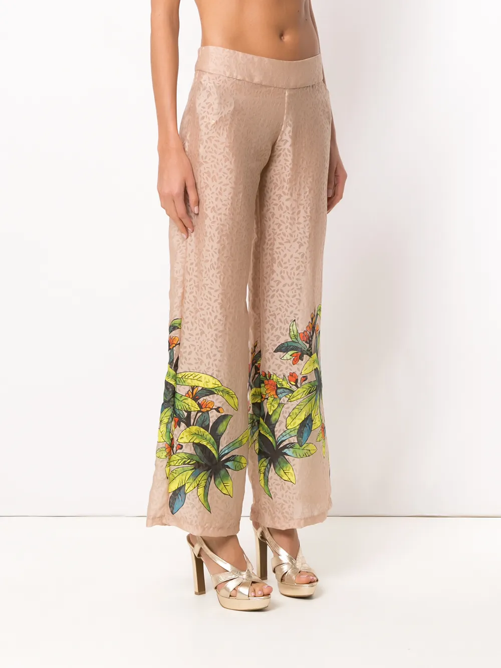 Amir Slama Zijden broek Beige