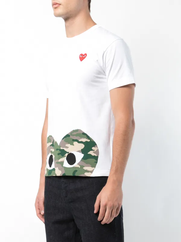 comme des garcons camo shirt