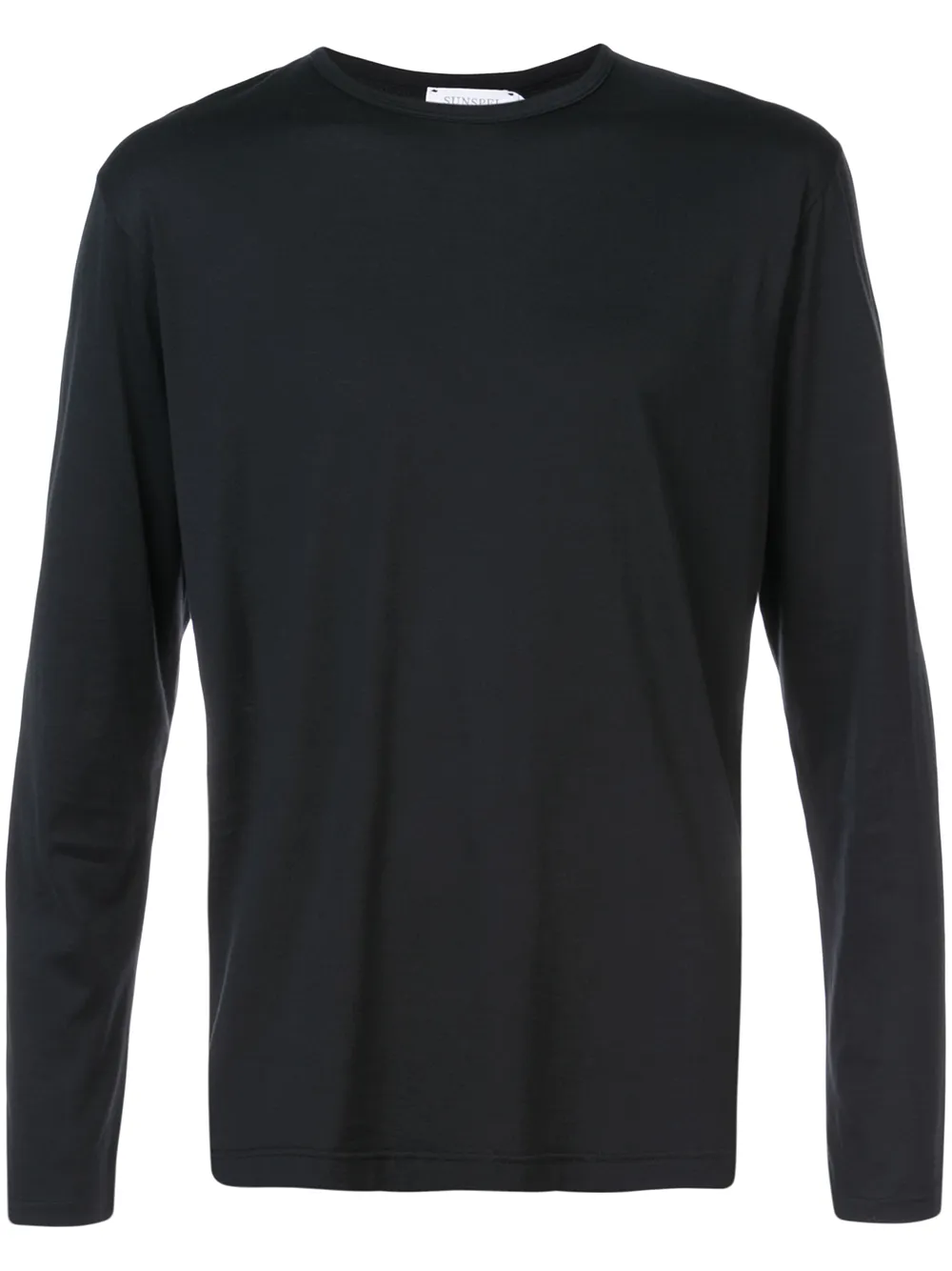 Sunspel long sleeve T-shirt | Black | Image 1