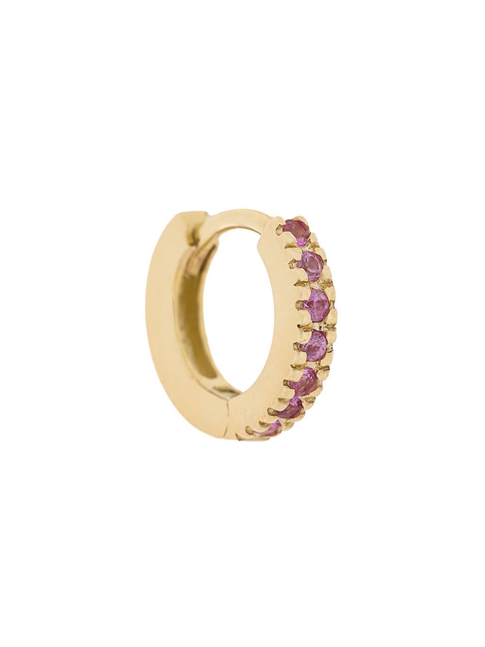 фото Otiumberg 9kt pink sapphire huggie hoop