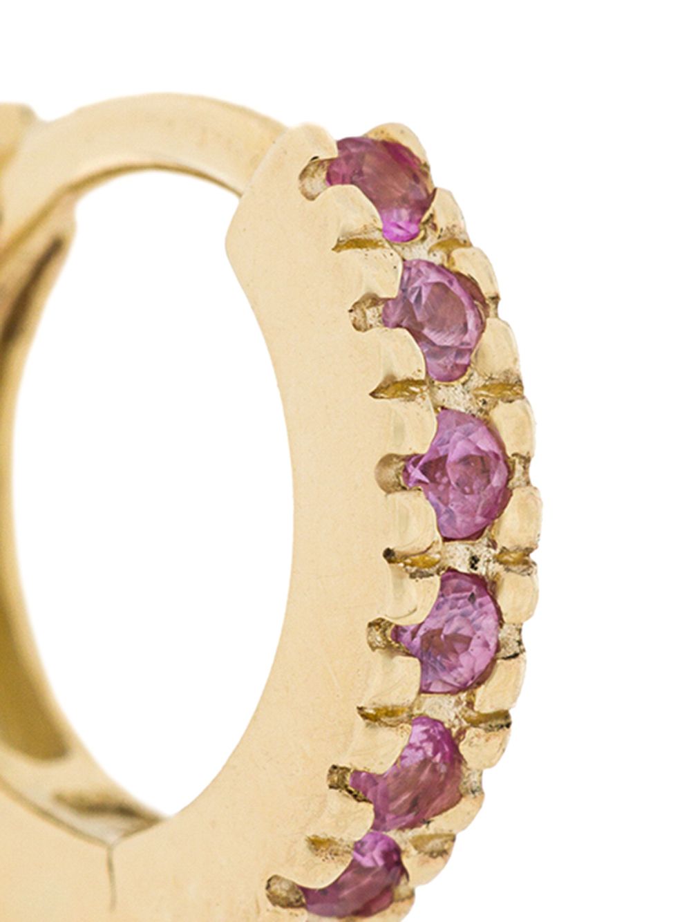 фото Otiumberg 9kt pink sapphire huggie hoop