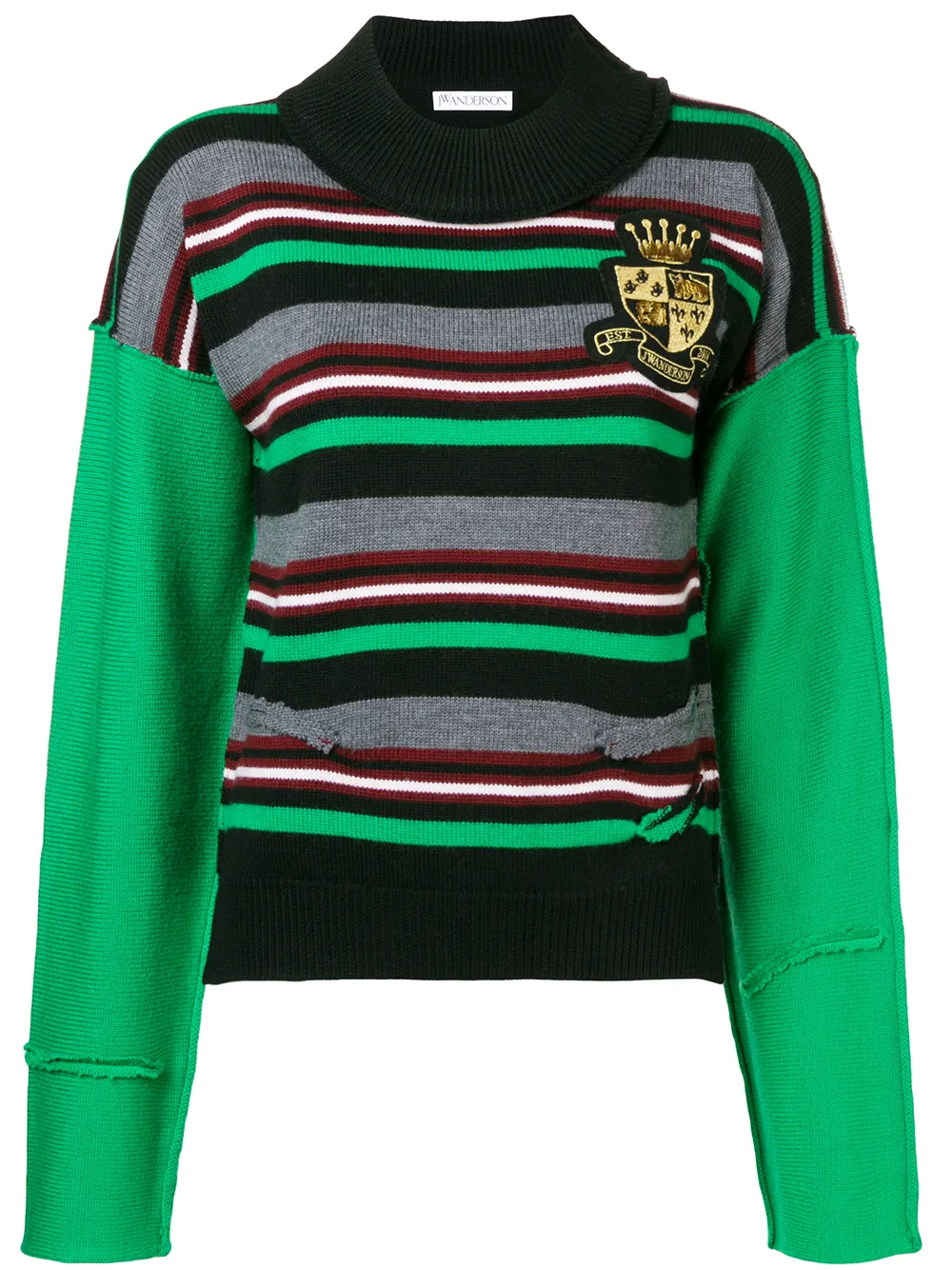 JW Anderson Strickpullover mit Logo - Grün