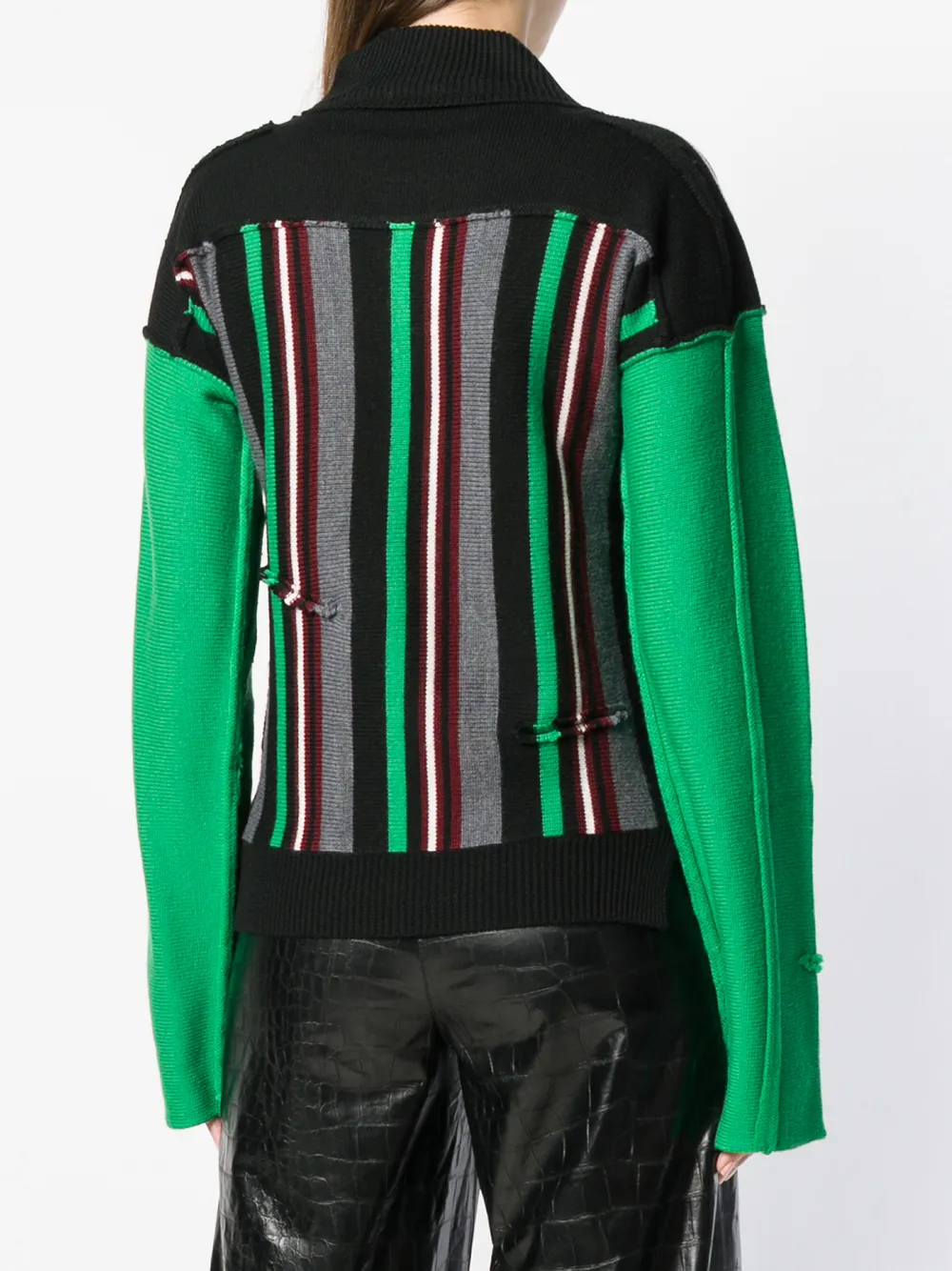JW Anderson logo crest knitted jumper Groen