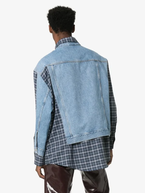 martine rose hybrid denim shirt