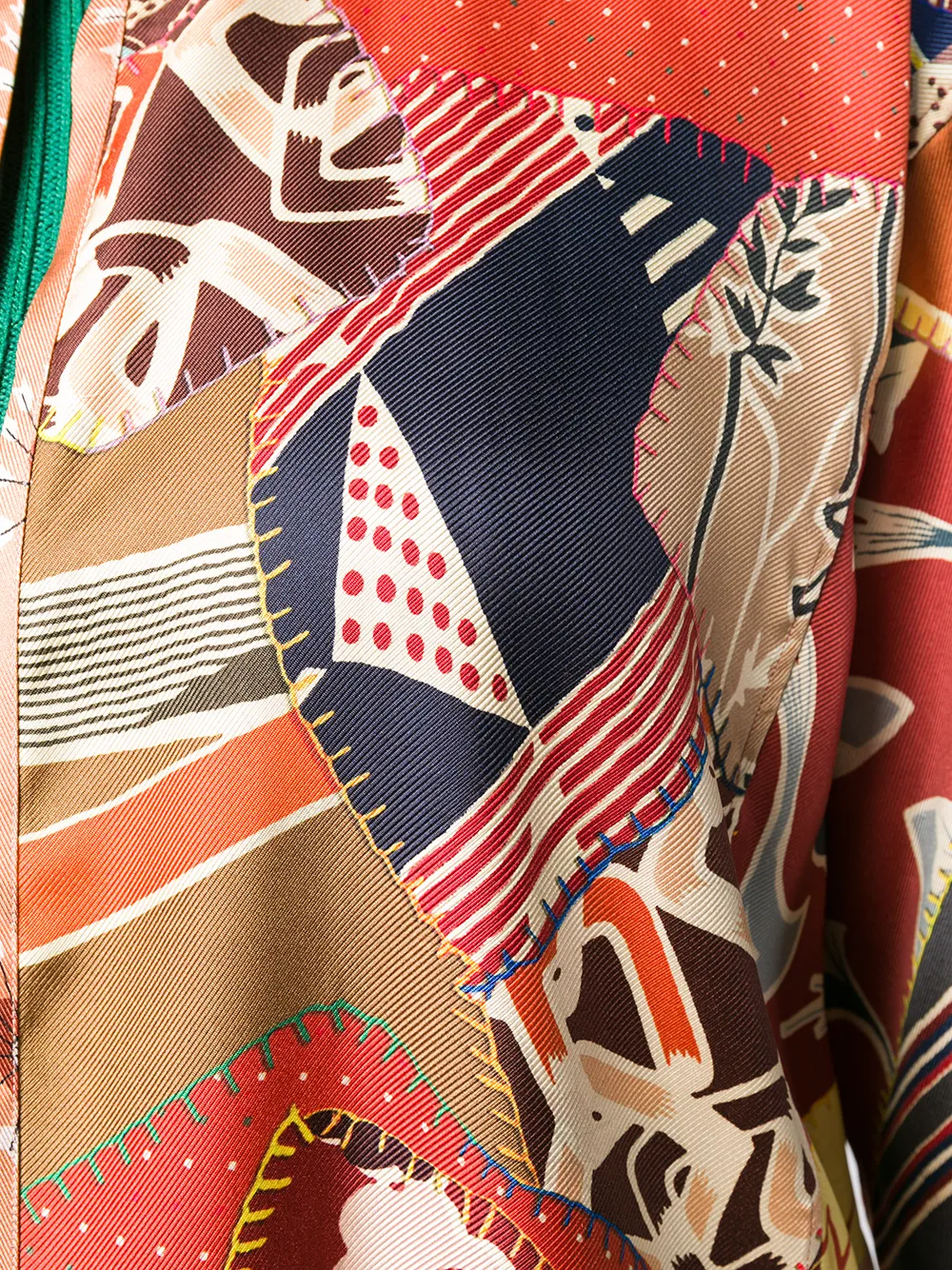 ETRO printed poncho Rood