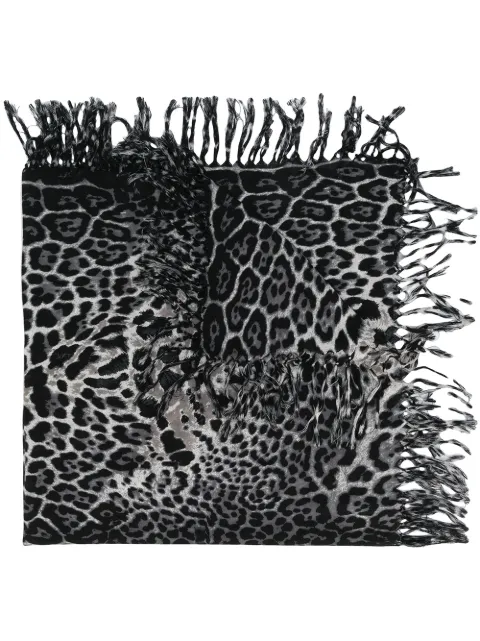 Saint Laurent leopard-print scarf