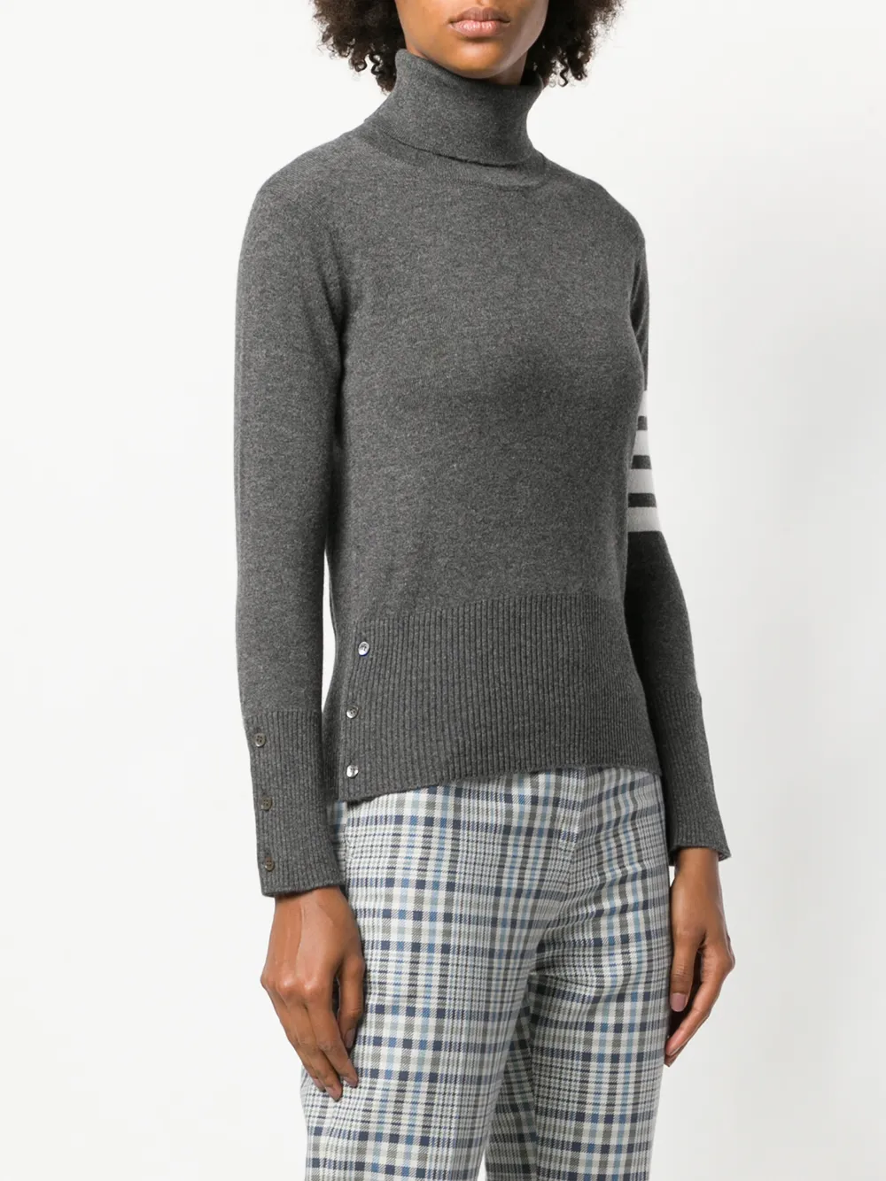 Thom Browne roll neck jumper Grijs