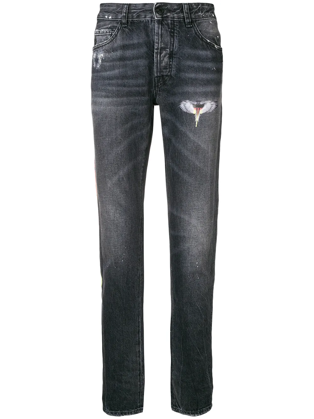 COUNTY OF MILAN 'Wing' Jeans - Schwarz