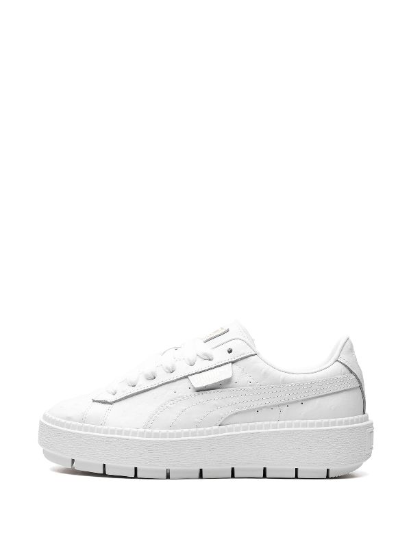 Puma platform fashion white sneakers