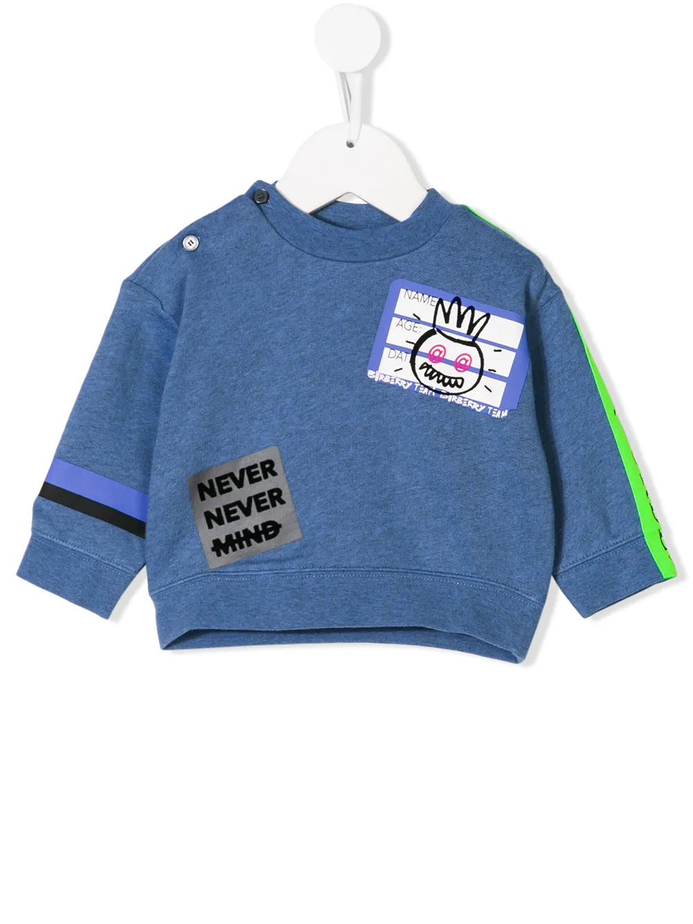 Burberry Kids graphic print sweatshirt Blauw