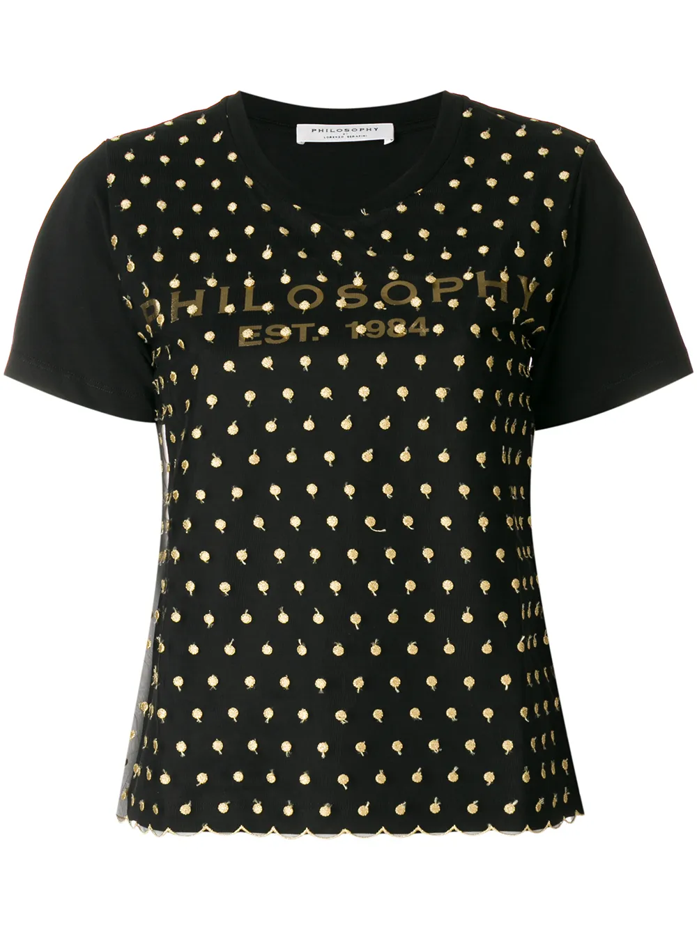 Philosophy Di Lorenzo Serafini T-shirt con logo e pois - Nero
