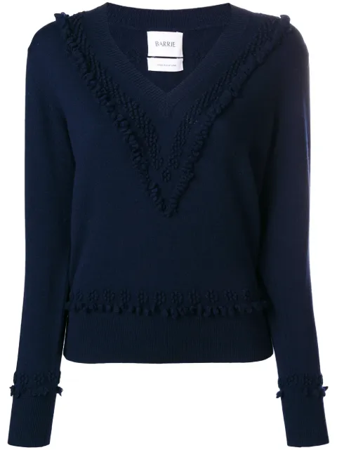 Barrie Romantic Timeless cashmere V neck pullover