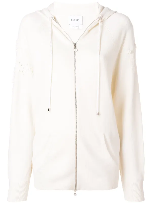 white cashmere hoodie