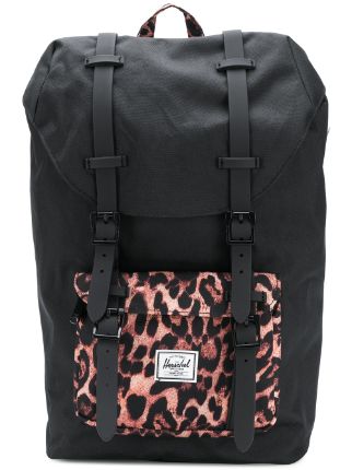 herschel backpack leopard print