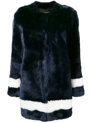 La Seine & Moi sélection pour femme Farfetch Manteau noir Anna en fausse fourrure | La Seine et Moi