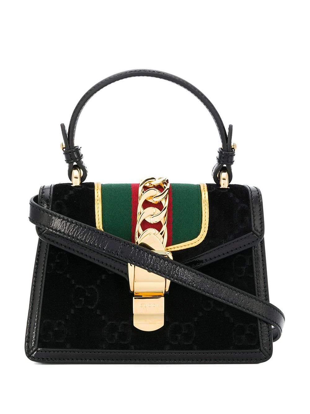 фото Gucci мини-сумка 'sylvie' с узором gg