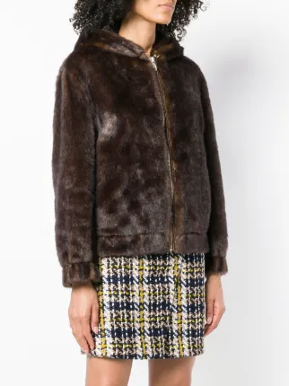 Fur Hooded Jacket Faux Steffen Schraut Wc1tEE