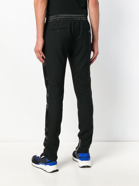 plush fleece lined tuxedo track pants