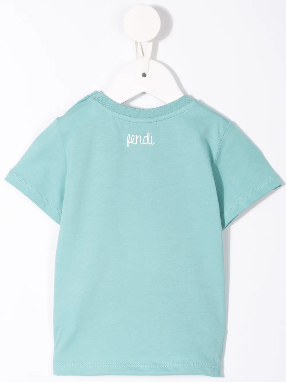 Fendi Kids T-shirt met kroonprint Blauw