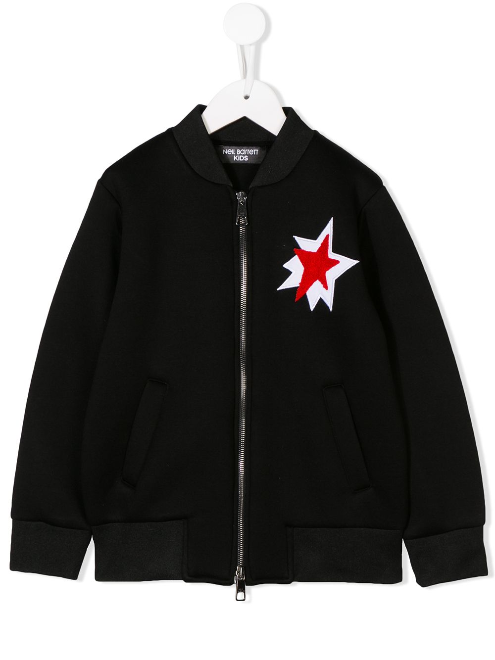 фото Neil Barrett Kids star patch bomber jacket