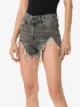 R13 Shredded Slouch Denim Shorts