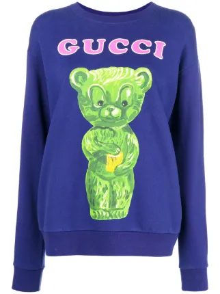 gucci teddy bear hoodie green
