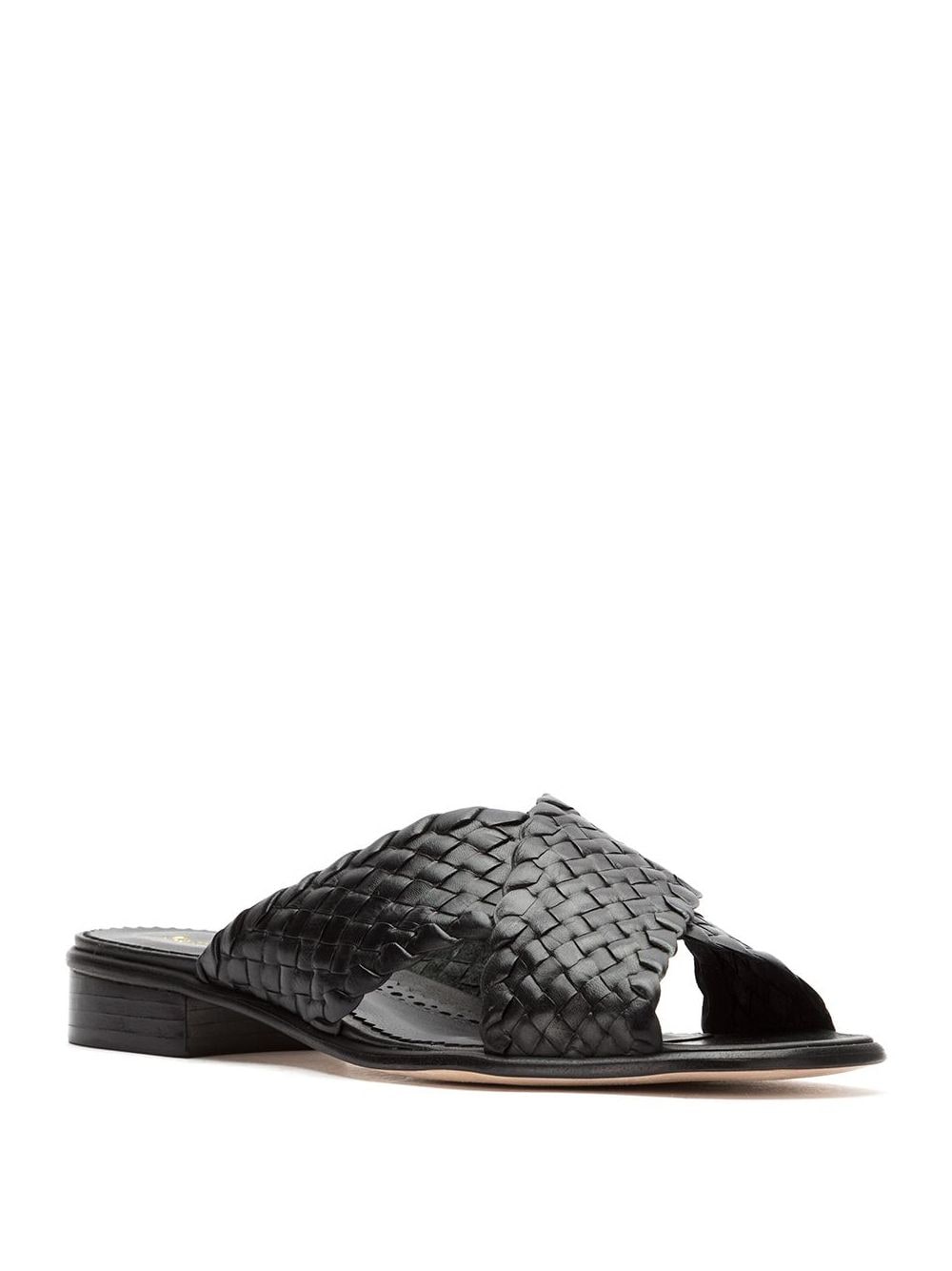 Image 2 of Sarah Chofakian leather woven flat sandals