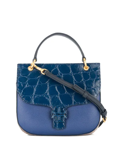 mcgraw embossed satchel