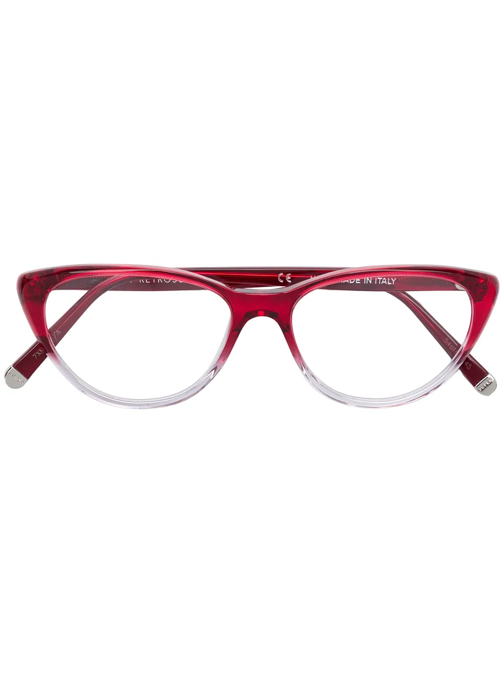 

Retrosuperfuture lentes Numero 49 con diseño desgastado - Rojo